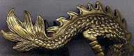 tail of chinese brass dragon