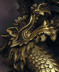 head of chinese brass dragon