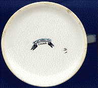 edwardian blackpool cup: view of base. maker's mark says, 'BEST ENGLISH CHINA'