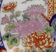 chrysanthemums from tiny cart plate