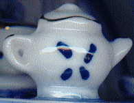 china teaparty ornament: closeup of teapot