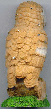 small owl ornament B: back view