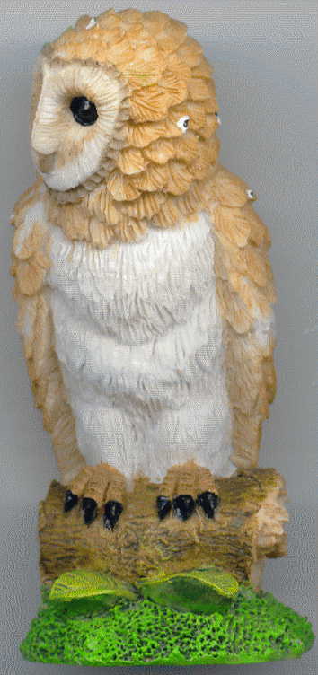 small owl ornament B: front view