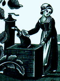 closeup of the woman at the well